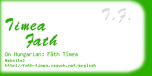 timea fath business card