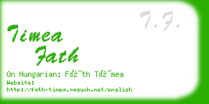 timea fath business card